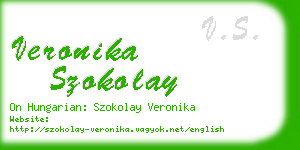 veronika szokolay business card